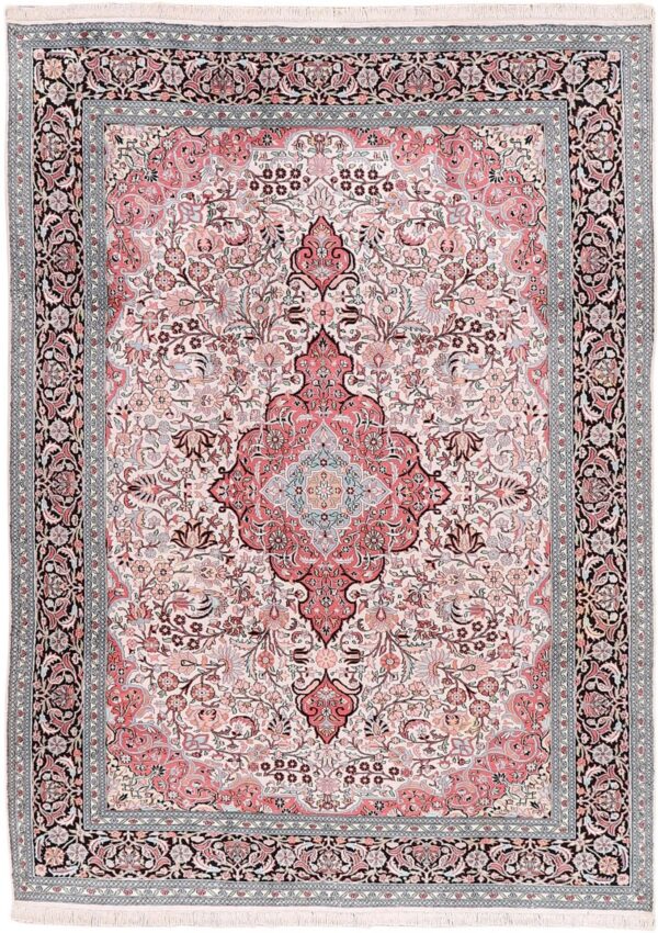 Orientteppich Kaschmir 245 x 335 cm Seide handgeknüpft Luxus