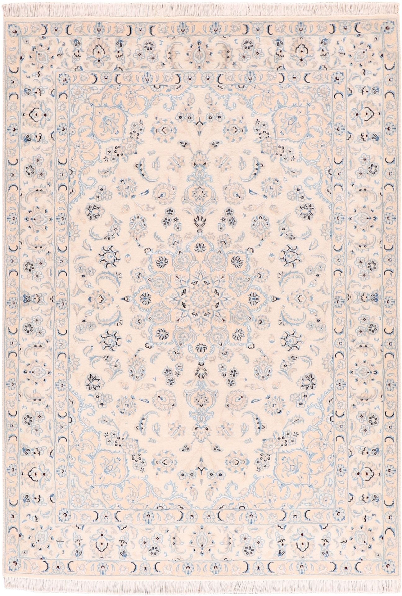 Perserteppich Nain 146 x 209 cm Schurwolle-Seide handgeknüpft