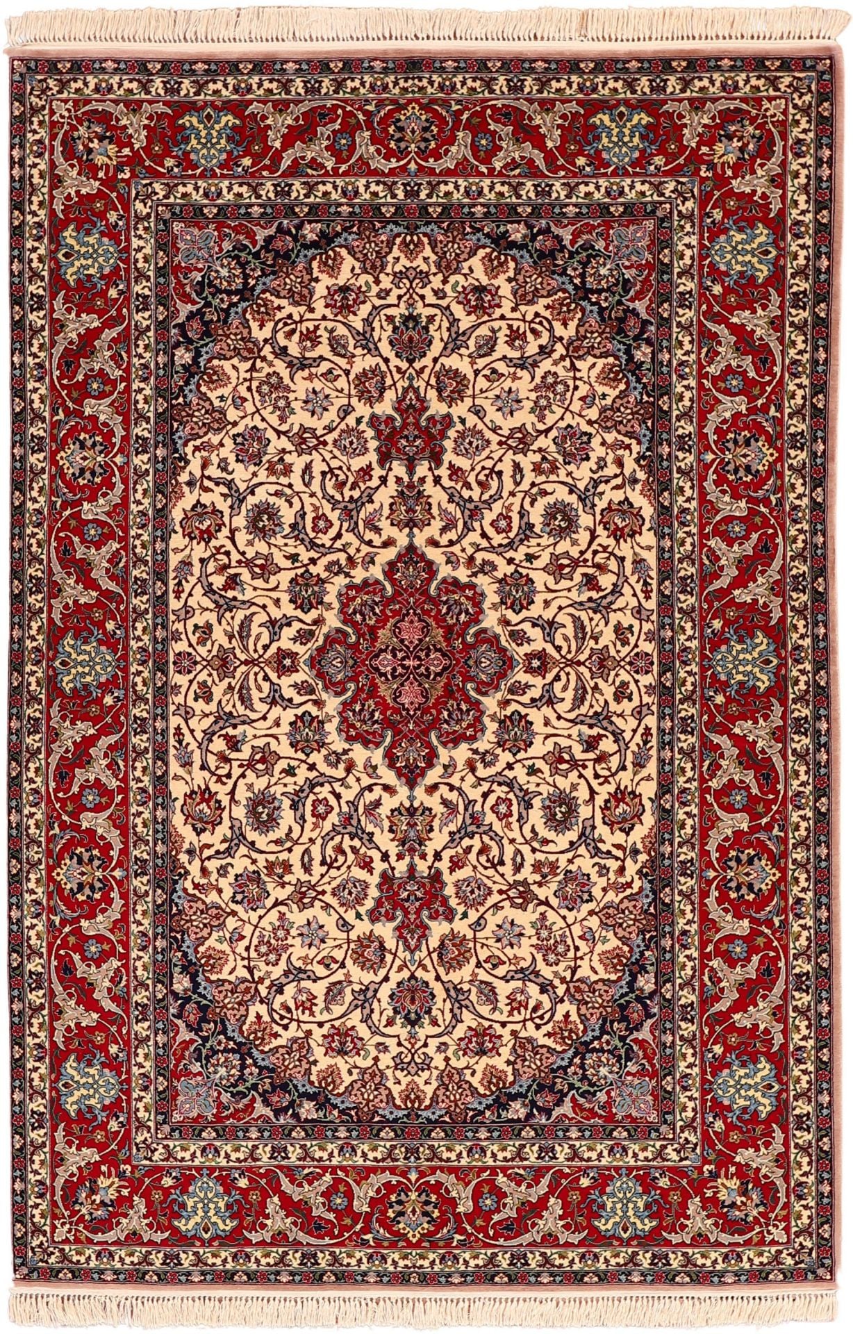 Perserteppich Isfahan 148 x 224 cm Schurwolle-Seide handgeknüpft