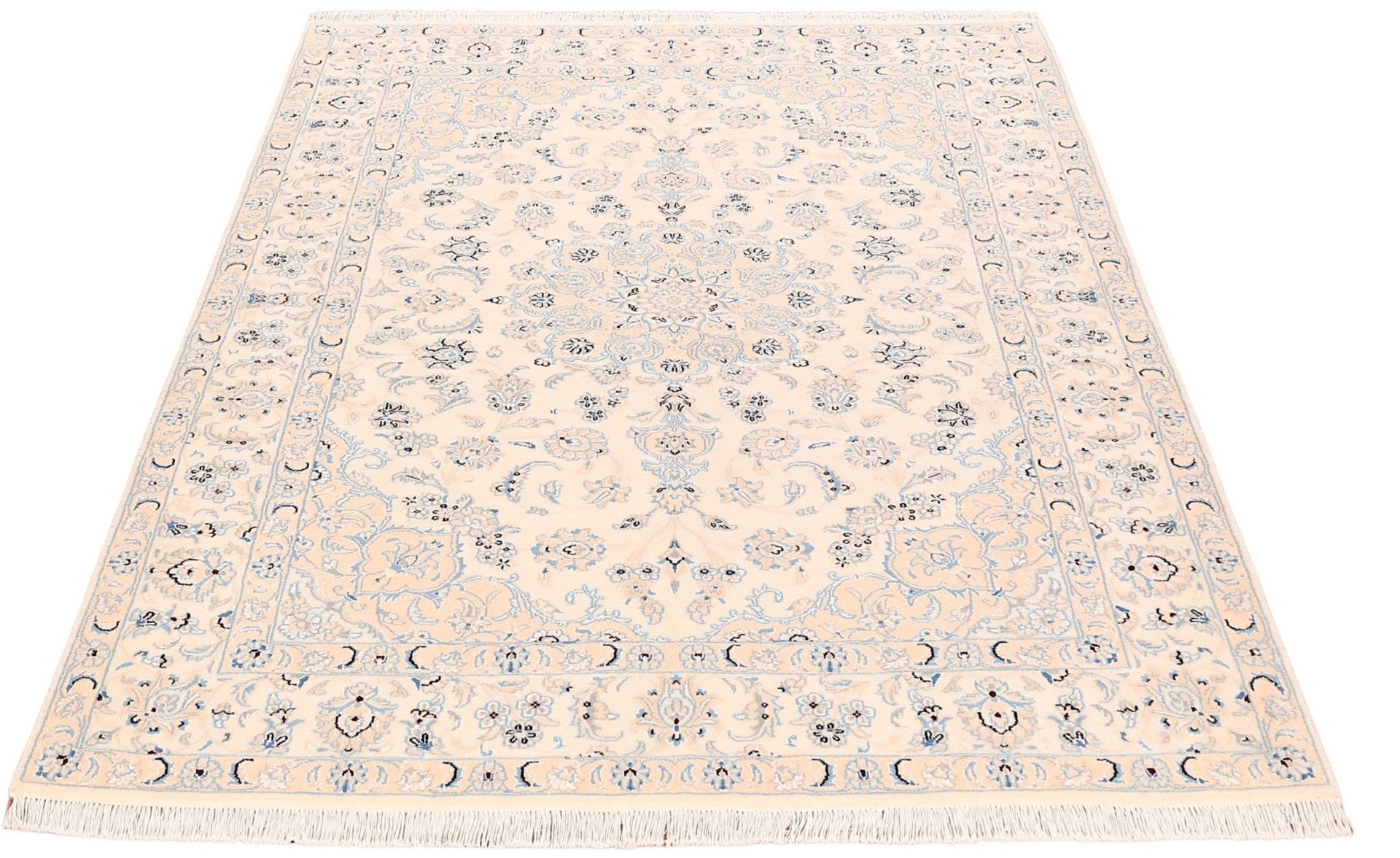 Perserteppich Nain 146 x 209 cm Schurwolle-Seide handgeknüpft