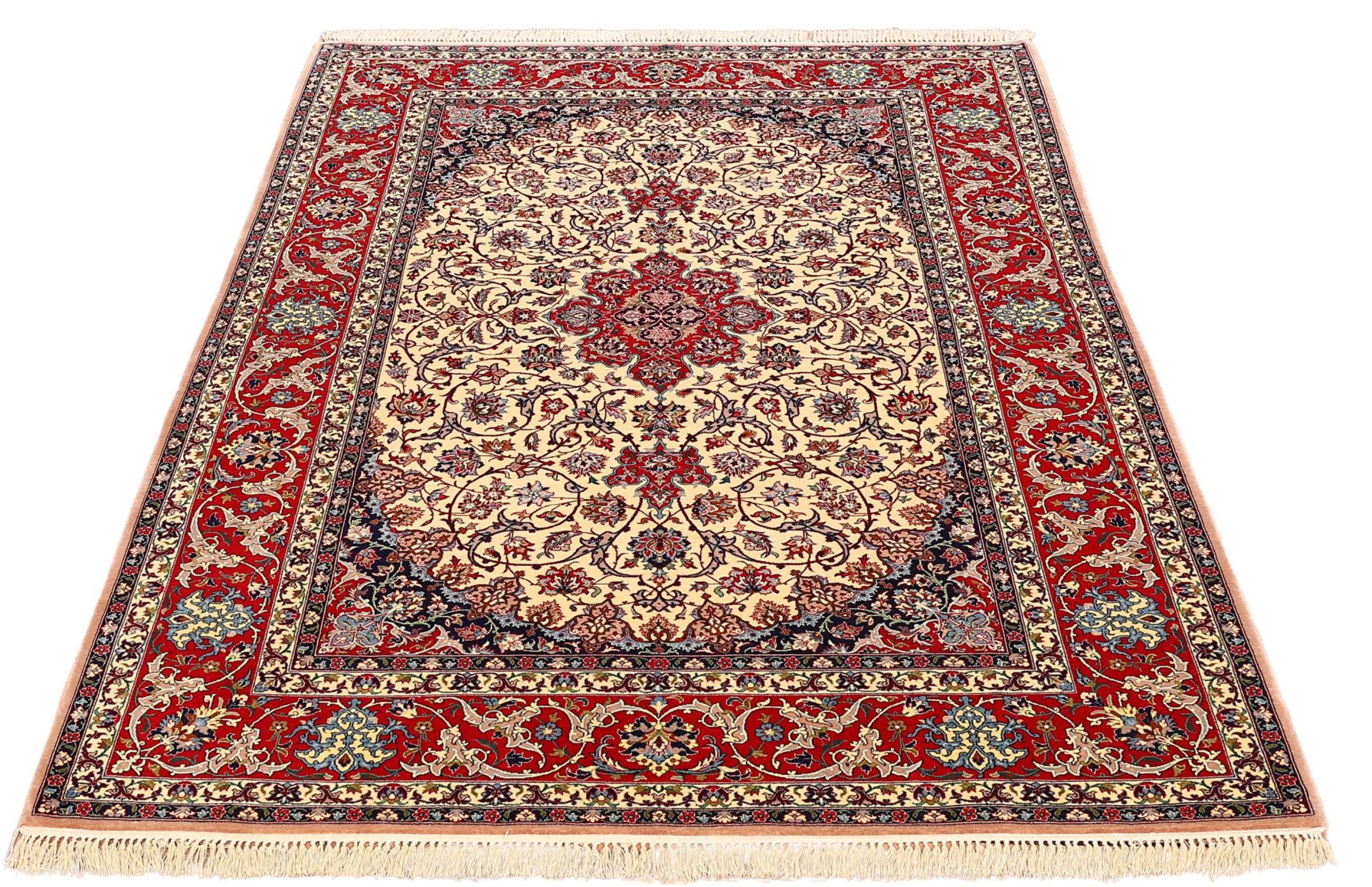 Perserteppich Isfahan 148 x 224 cm Schurwolle-Seide handgeknüpft