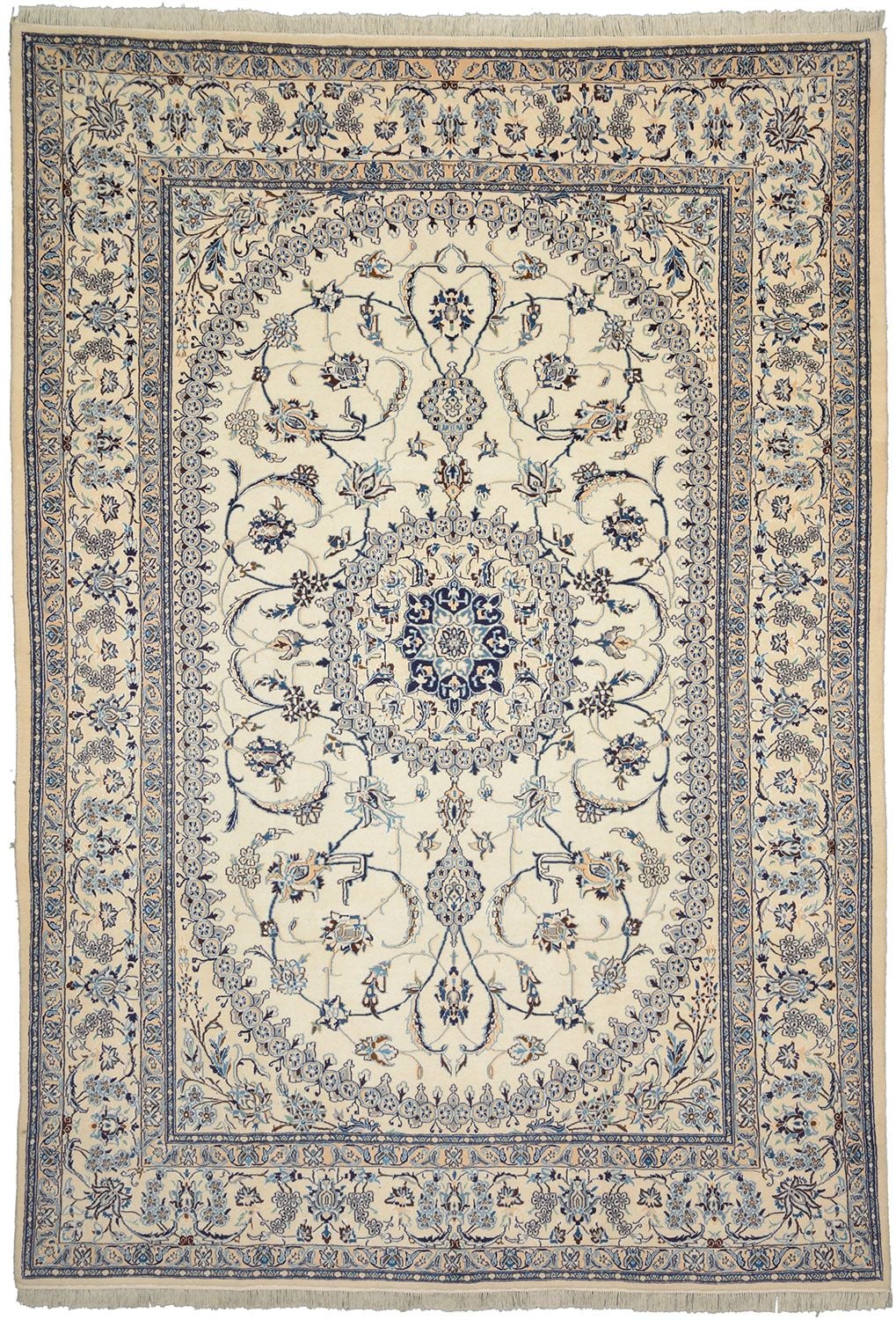 Perserteppich Nain 245 x 353 cm Schurwolle und Seide Handgeknüpft