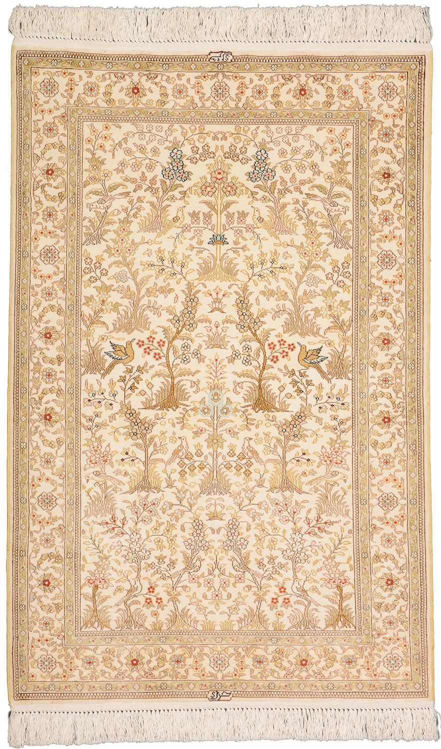 Orientteppich Hereke 80 x 126 cm Seide handgeknüpft