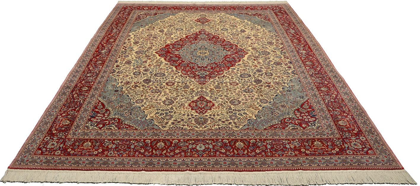 Orientteppich Isfahan 284 x 367 cm Schurwolle handgeknüpft