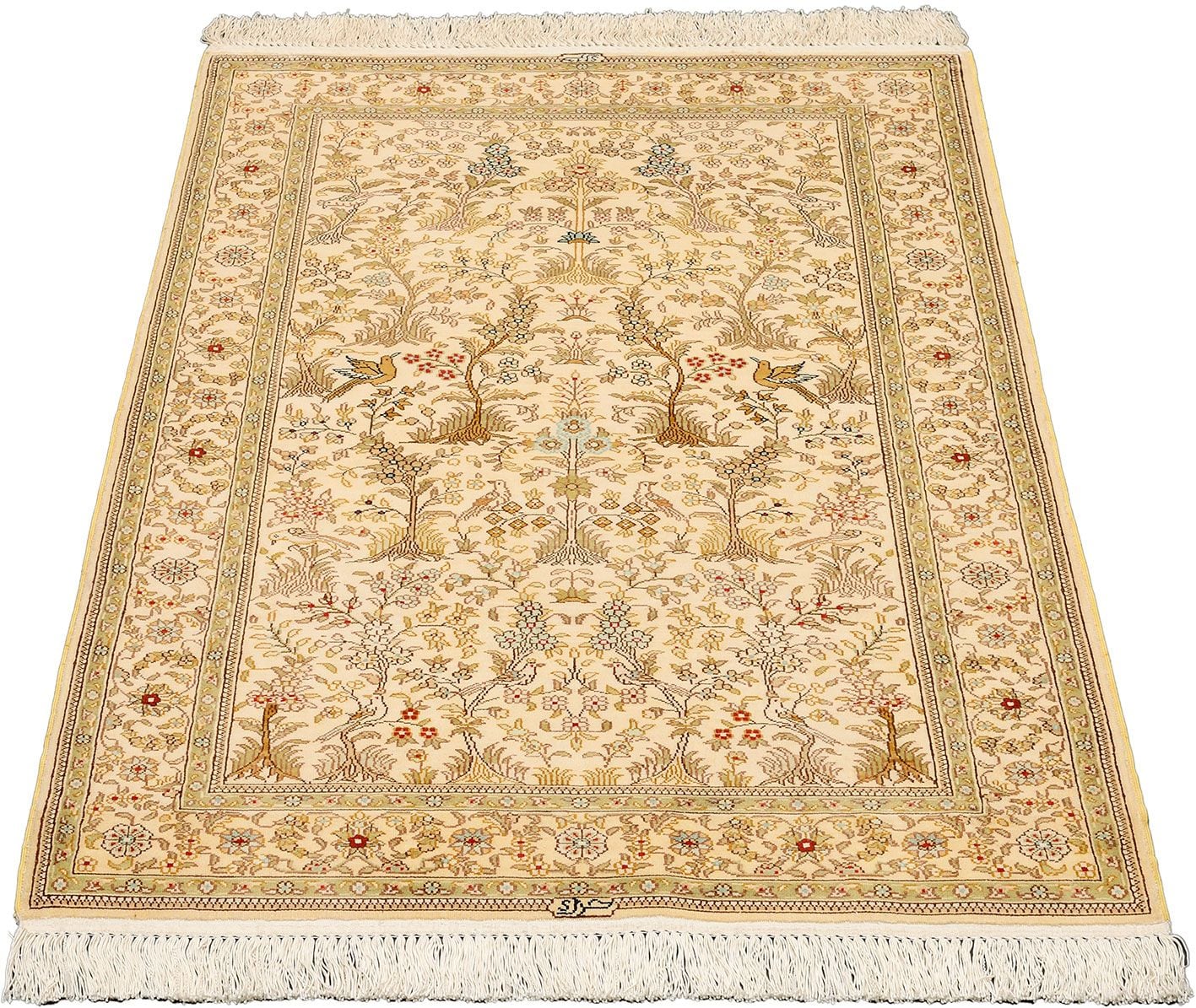 Orientteppich Hereke 80 x 126 cm Seide handgeknüpft