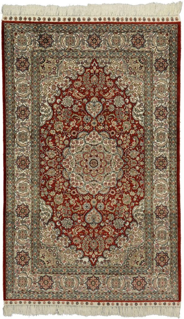 Orientteppich Ghom 91 x 152 cm Seide handgeknüpft