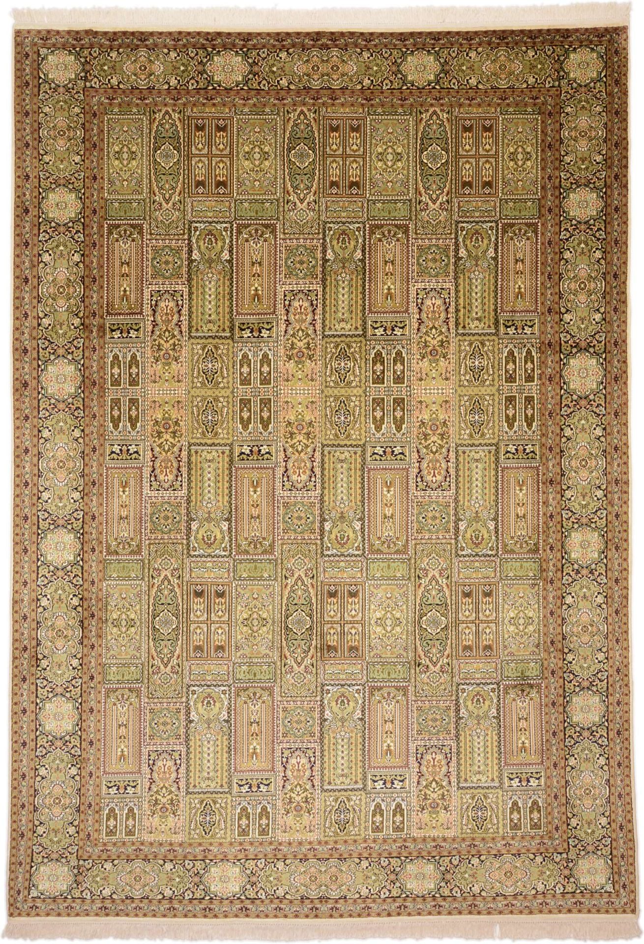 Orientteppich Kashmir 216 x 308 cm Seide handgeknüpft edel