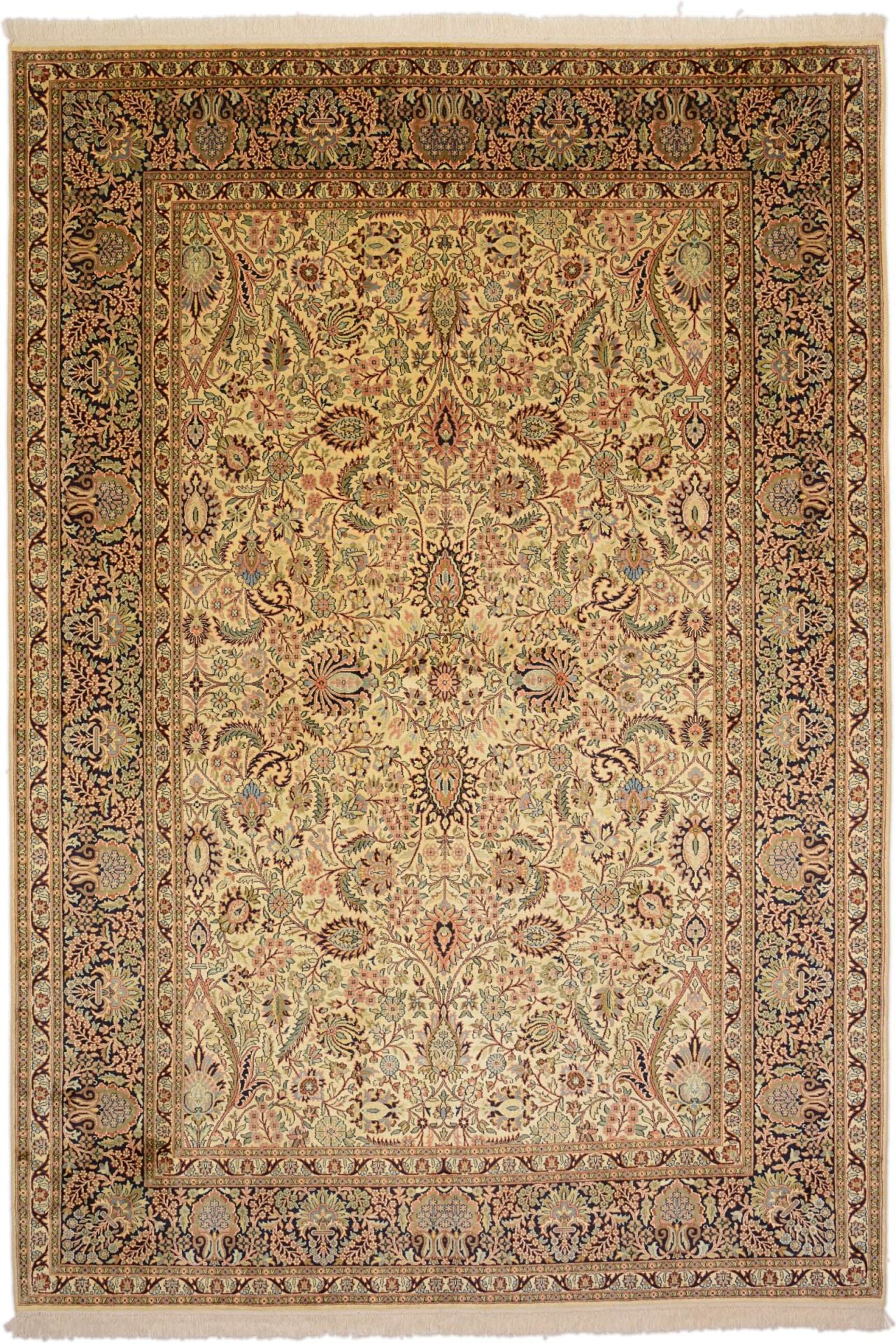 Orientteppich Kashmir 187 x 270 cm Seide handgeknüpft