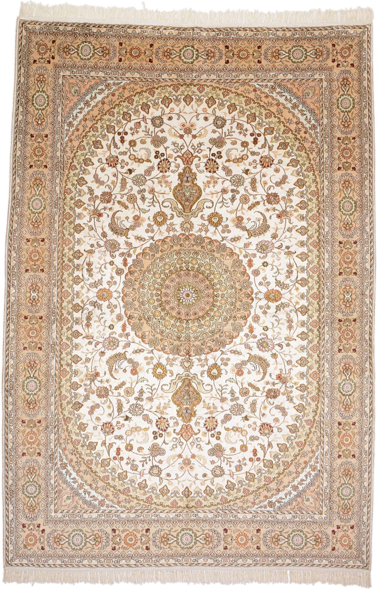 Orientteppich Ghom 190 x 278 cm Seide handgeknüpft Luxus