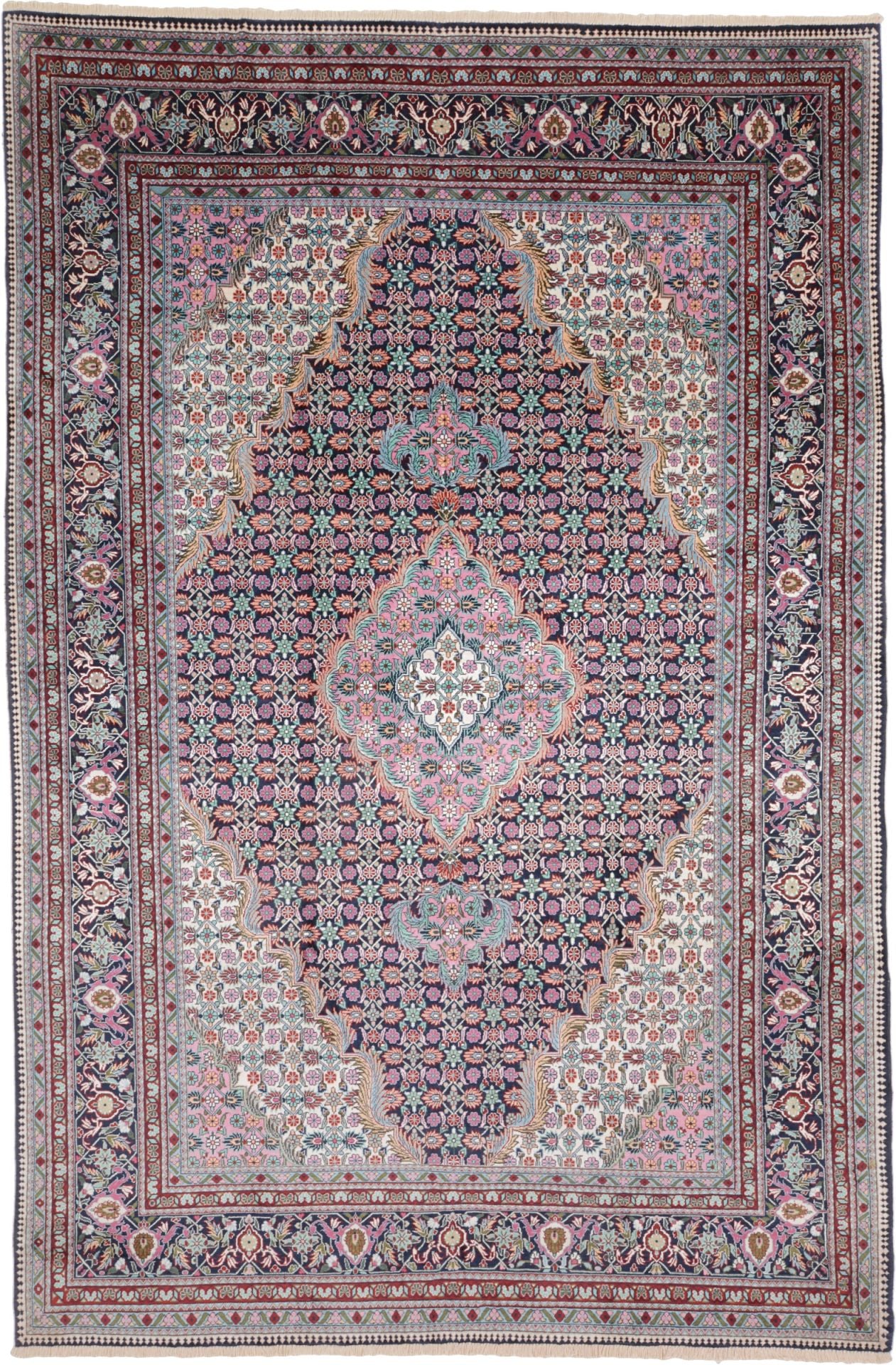 Orientteppich Ghom 184 x 276 cm Seide handgeknüpft