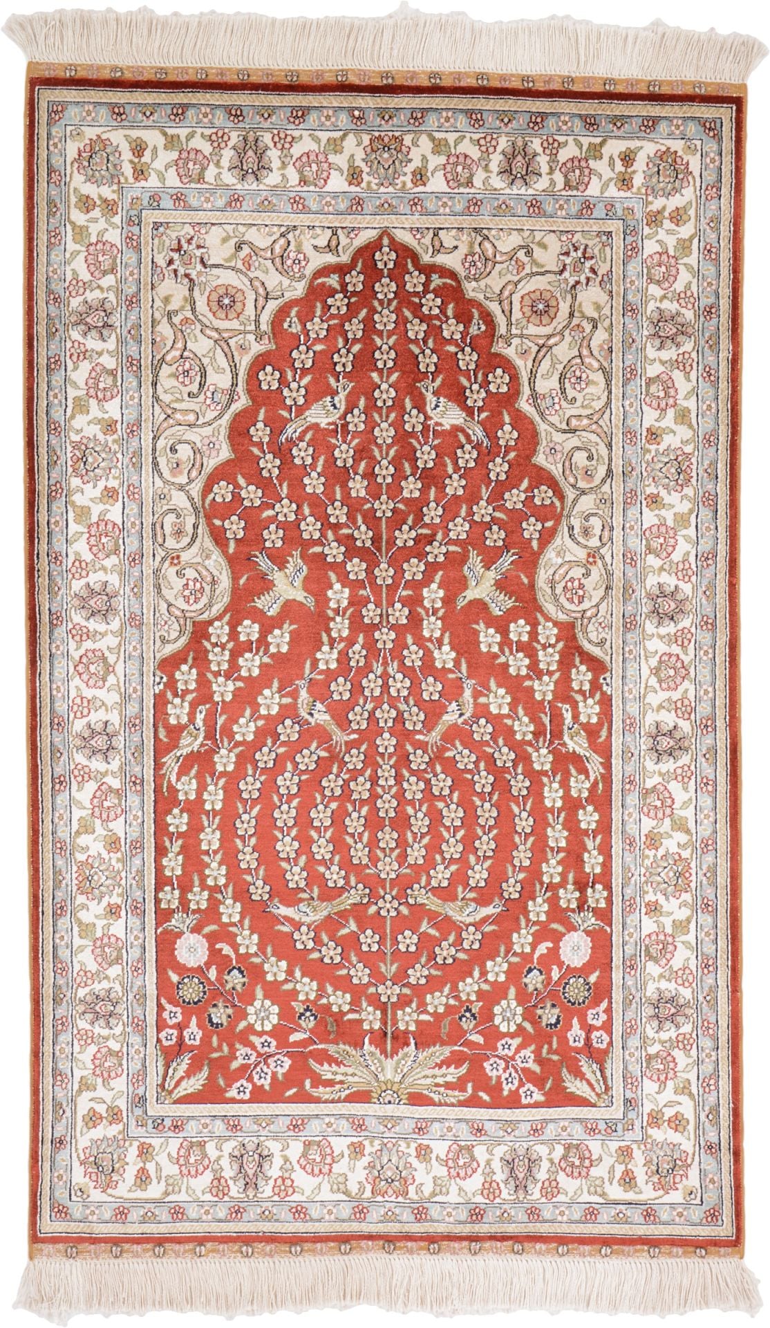 Orientteppich Hereke 79 x 130 cm Seide handgeknüpft