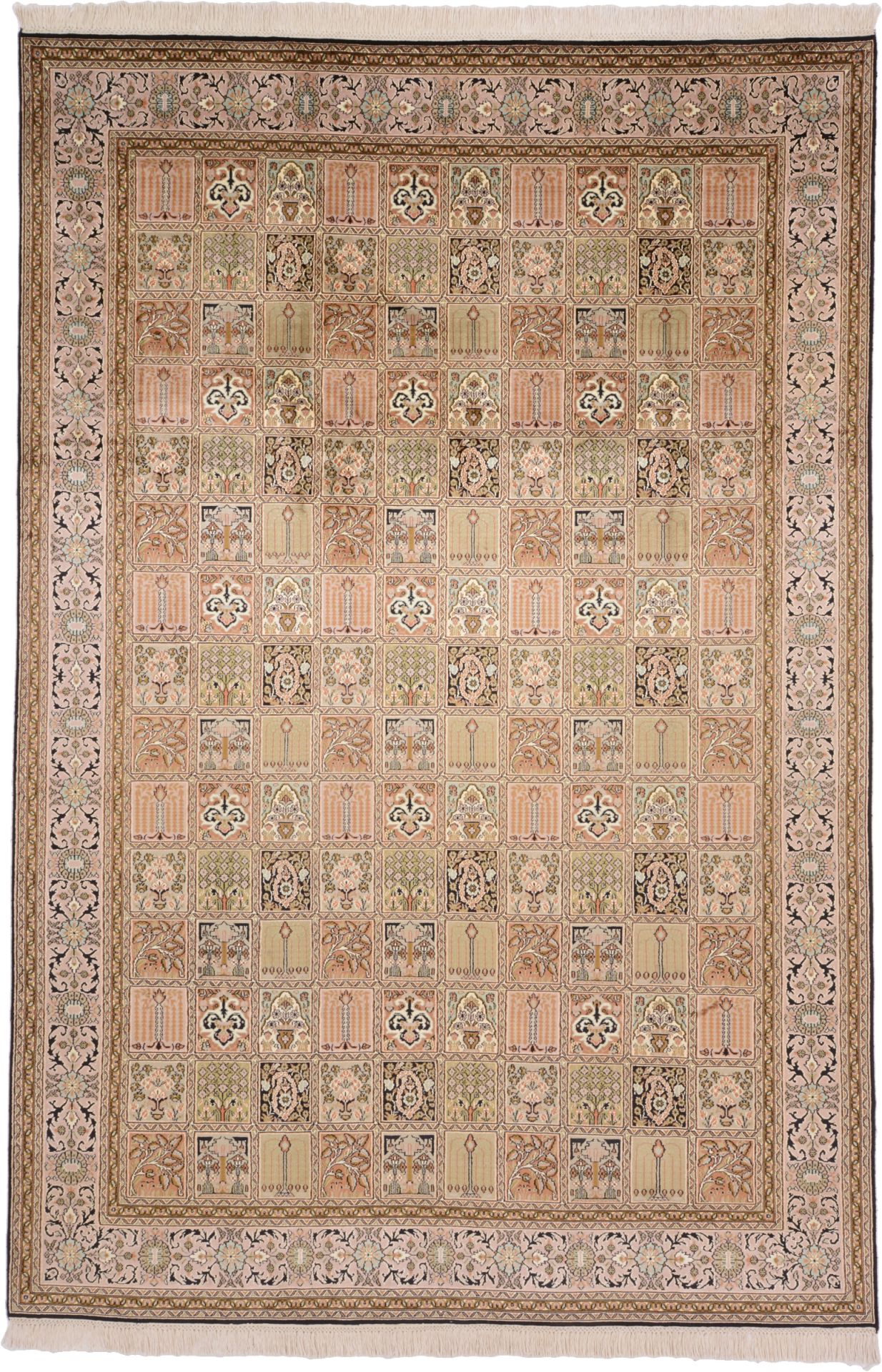 Orientteppich Indien 187 x 280 cm Seide handgeknüpft