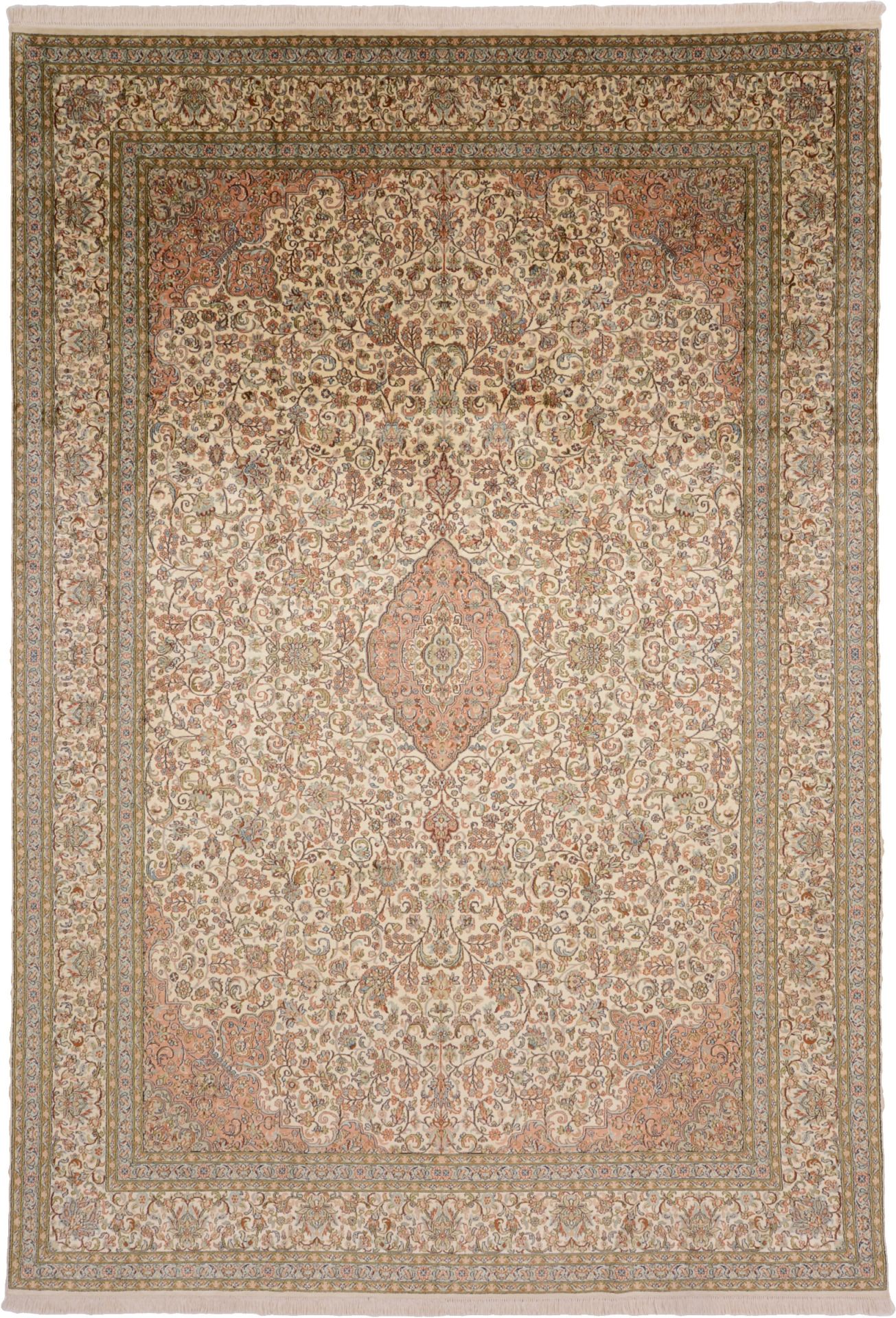 Orientteppich Kashmir 216 x 311 cm Seide handgeknüpft