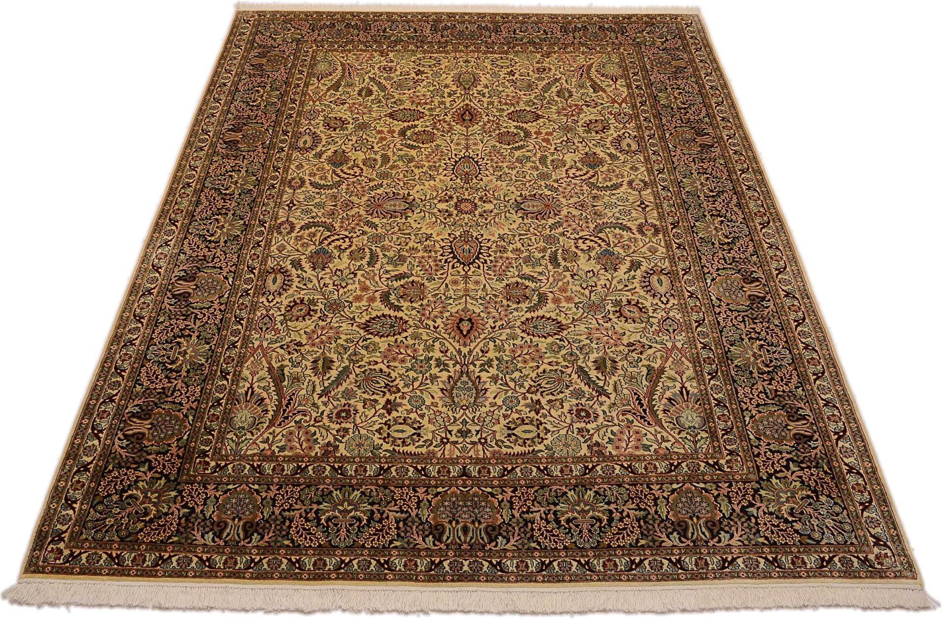 Orientteppich Kashmir 187 x 270 cm Seide handgeknüpft