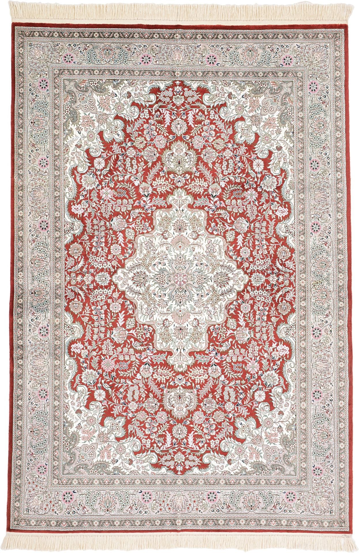 Orientteppich Hereke 125 x 190 cm Seide handgeknüpft