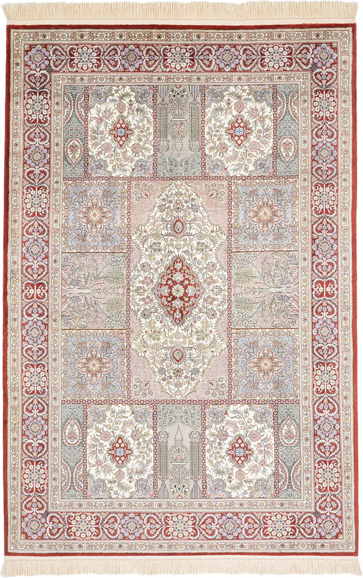 Orientteppich Hereke 125 x 190 cm Seide handgeknüpft