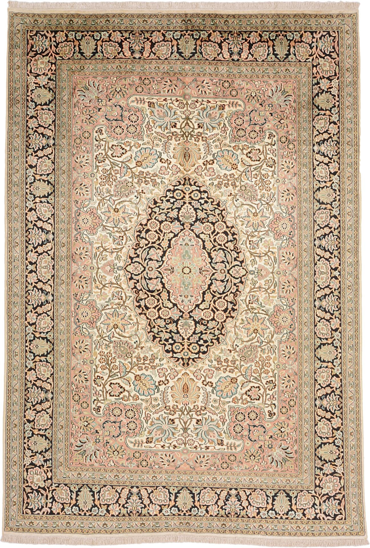 Orientteppich Kaschmir 169 x 247 cm Seide handgeknüpft