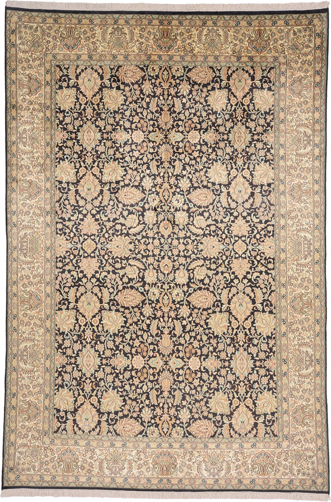 Orientteppich Kashmir 185 x 278 cm Seide handgeknüpft