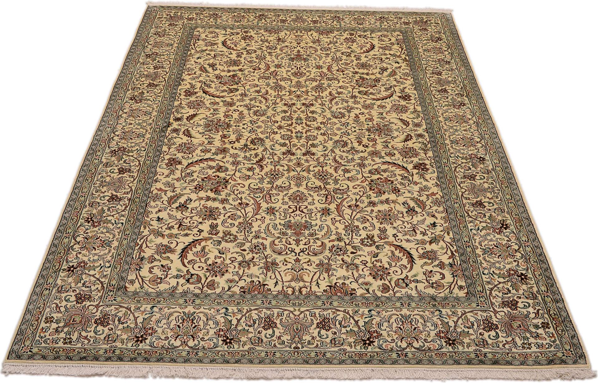 Orientteppich Kashmir 185 x 277 cm Seide handgeknüpft