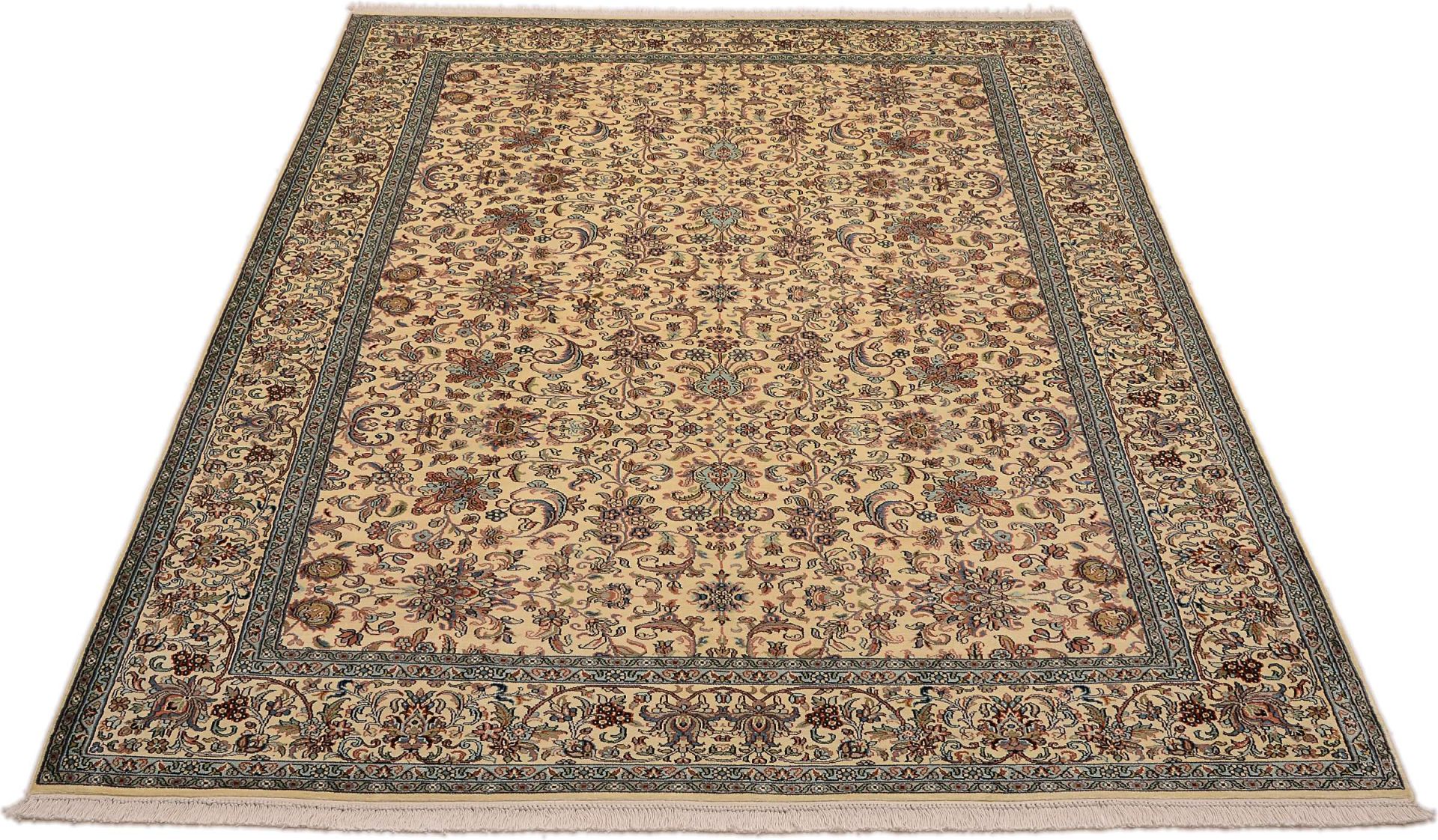 Orientteppich Kashmir 190 x 279 cm Seide handgeknüpft