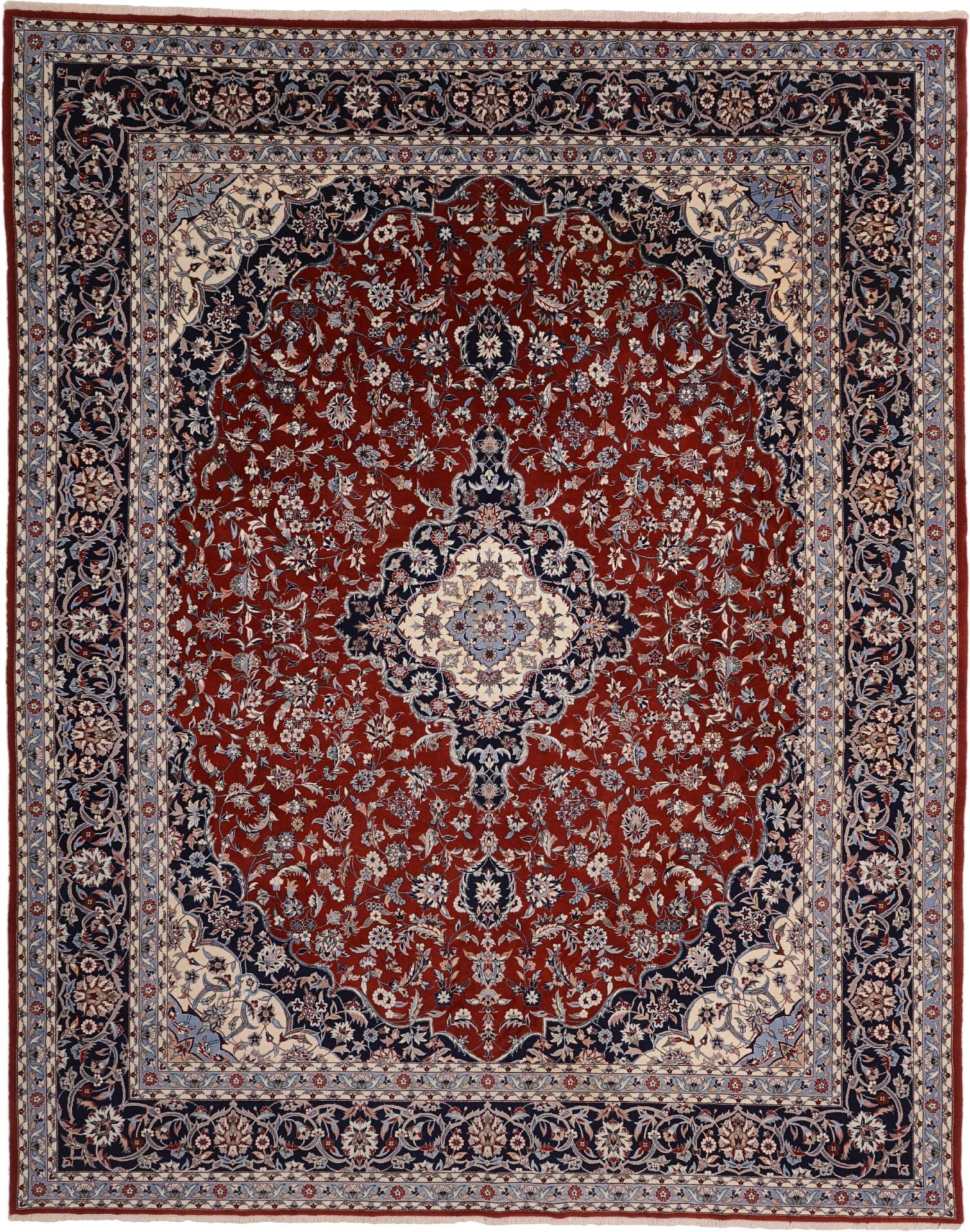 Orientteppich Isfahan 250 x 313 cm Schurwolle handgeknüpft