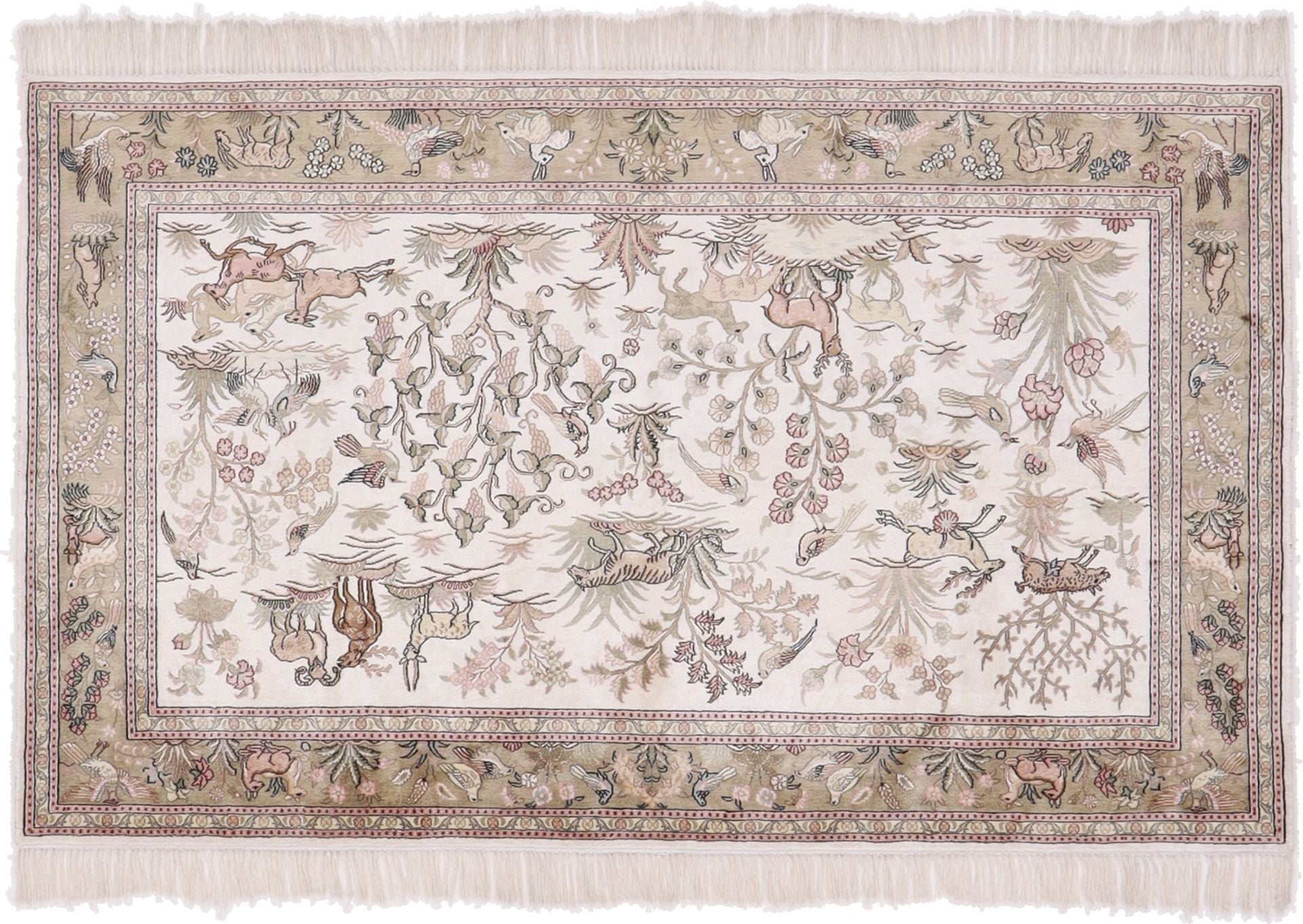 Orientteppich Hereke 122 x 183 cm Seide handgeknüpft