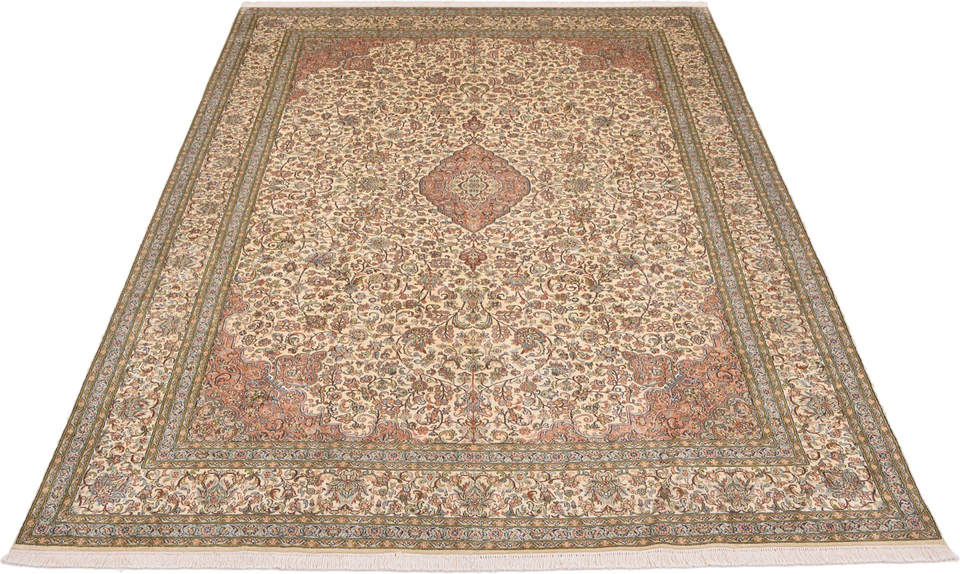 Orientteppich Kashmir 216 x 311 cm Seide handgeknüpft