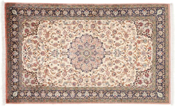 Perserteppich Ghom 75 x 122 cm Seide handgeknüpft