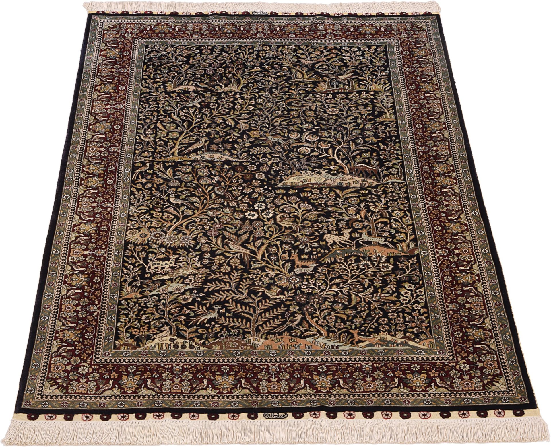 Orientteppich Hereke 91 x 152 cm Seide handgeknüpft