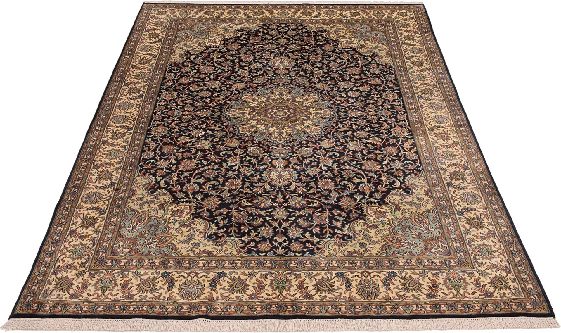 Orientteppich Kaschmir 180 x 275 cm Seide handgeknüpft