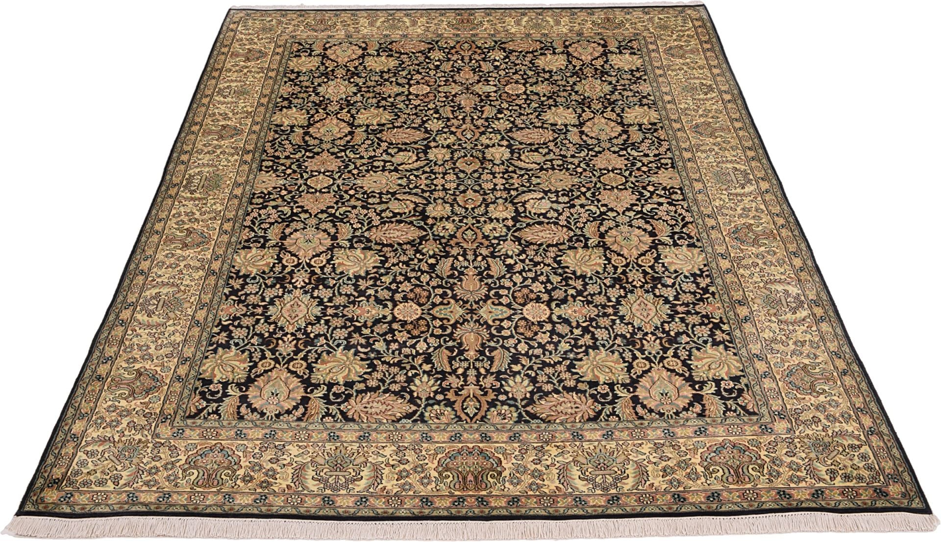 Orientteppich Kashmir 185 x 278 cm Seide handgeknüpft