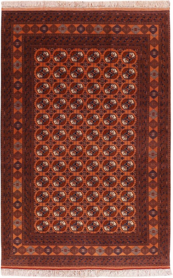 Perserteppich Turkmen 202 x 305 cm Schurwolle handgeknüpft