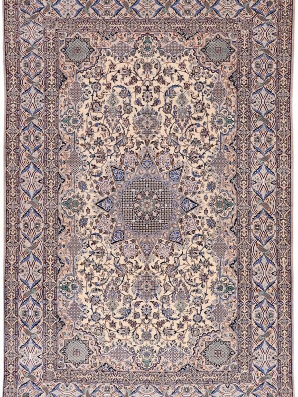 Carpet repair Hamburg 20097 – Carpet cleaning & repair – Professional organic cleaning in Vienna - Austria & Europe – Hand-knotted Oriental carpets Persian rug Nain 200 x 303 cm, pure wool and silk, hand-knotted