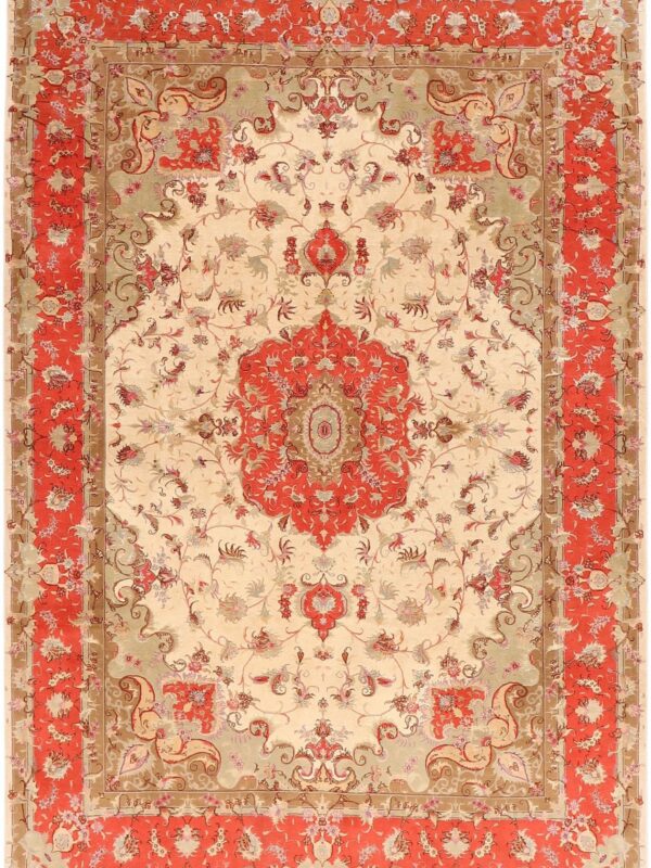 Orientteppich Imst 6460 – Professioneller Fachexperte & Sofortzahlung – Handgeknüpfter Orientteppich Perserteppich Täbriz 205 x 300 cm Schurwolle-Seide handgeknüpft