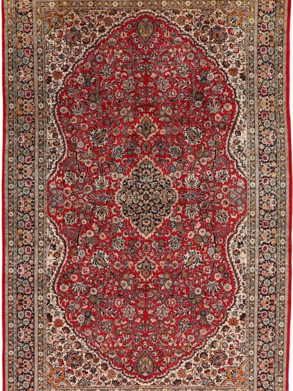 Orientteppich Linz 4020 – Professioneller Fachexperte & Sofortzahlung – Handgeknüpfter Orientteppich Perserteppich Ghom 210 x 337 cm Seide handgeknüpft