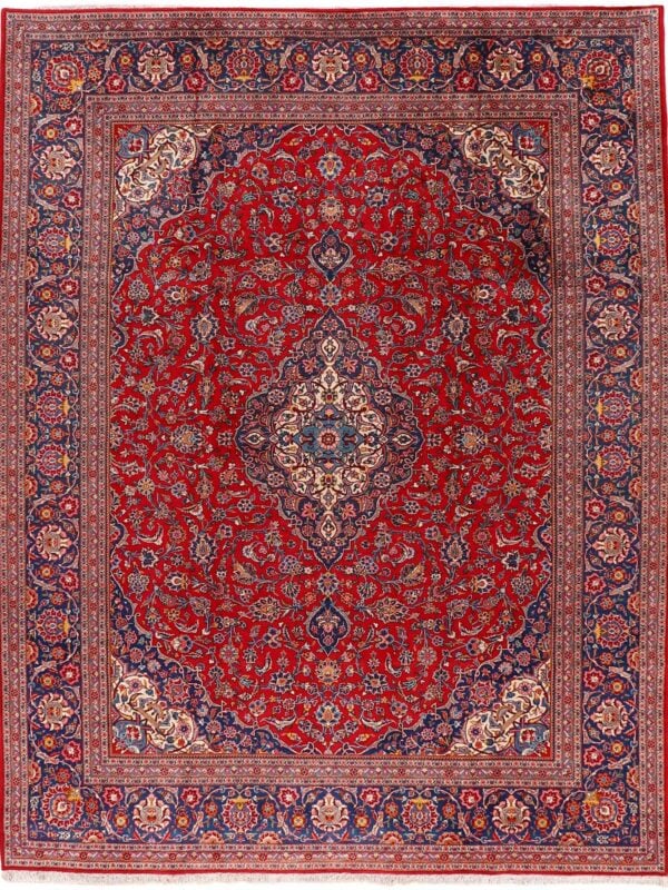 Teppich Ankauf Steyr 4400 – Professioneller Fachexperte & Sofortzahlung – Handgeknüpfter Orientteppich Perserteppich Kashan 308 x 396 cm Schurwolle handgeknüpft robust