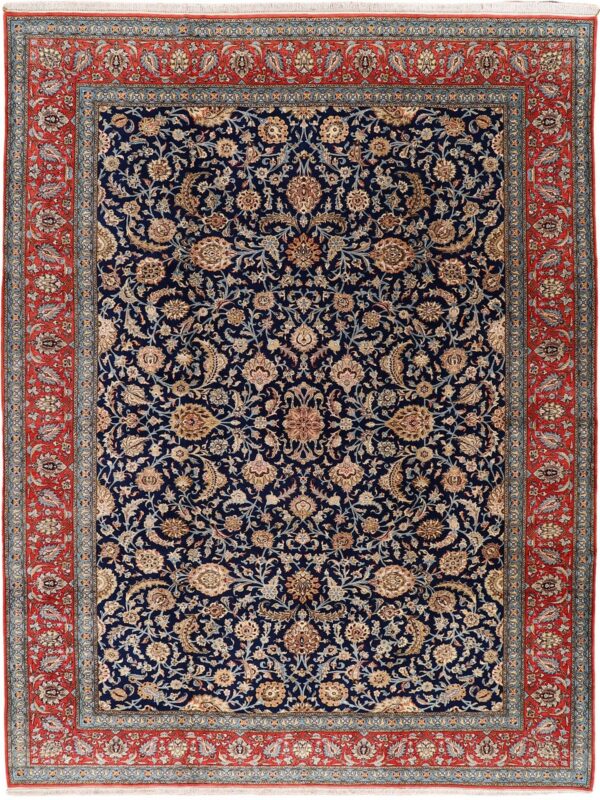 Orientteppich Gänserndorf 2230 – Professioneller Fachexperte & Sofortzahlung – Handgeknüpfter Orientteppich Perserteppich Ghom 345 x 447 cm Schurwolle Seide handgeknüpft