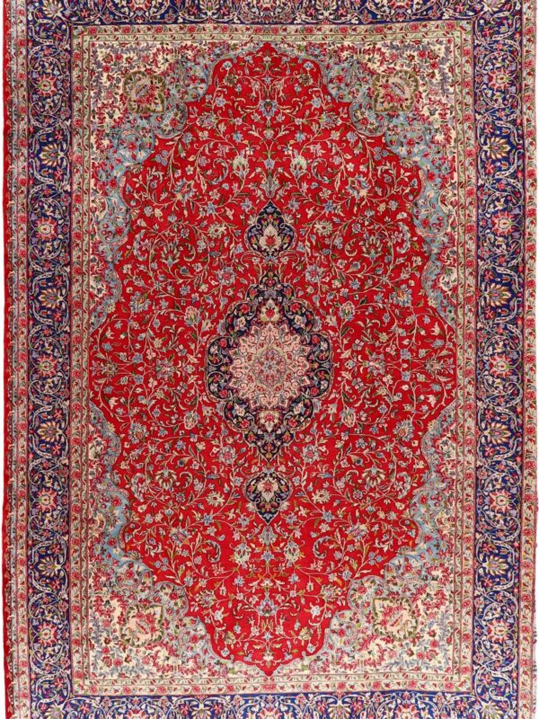 Orientteppich Amstetten 3300 – Professioneller Fachexperte & Sofortzahlung – Handgeknüpfter Orientteppich Perserteppich Yazd 345 x 511 cm Schurwolle handgeknüpft