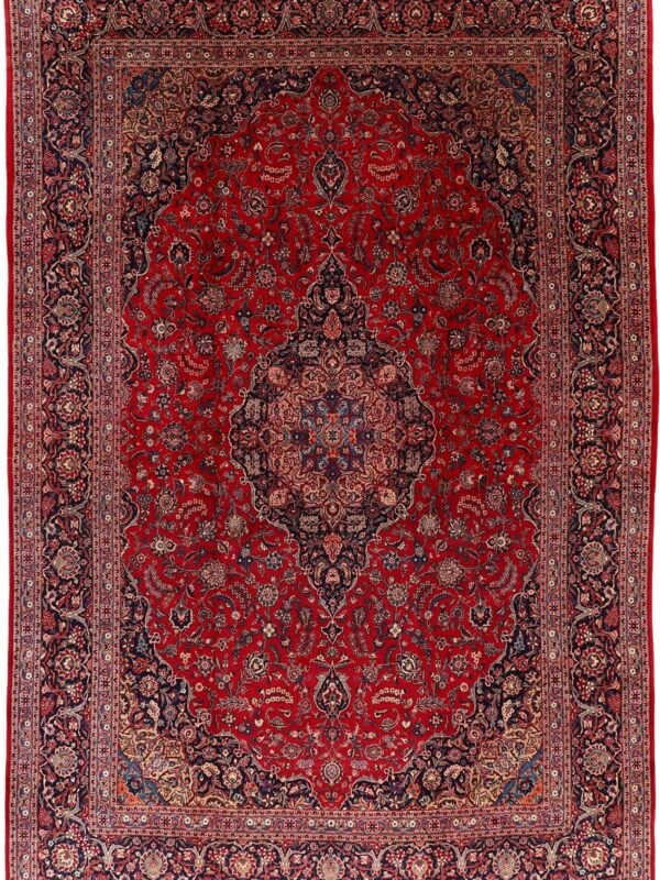 Orientteppich Linz 4040 – Professioneller Fachexperte & Sofortzahlung – Handgeknüpfter Orientteppich Perserteppich Kashan 307 x 465 cm Schurwolle handgeknüpft
