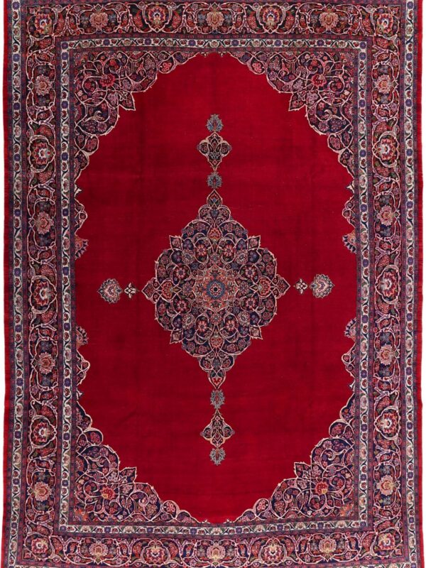 Teppich Ankauf Baden 2500 – Professioneller Fachexperte & Sofortzahlung – Handgeknüpfter Orientteppich Perserteppich Kashan 306 x 452 cm Schurwolle handgeknüpft antik