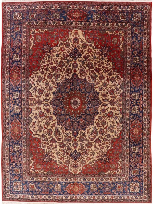 Teppich Ankauf Baden 2500 – Professioneller Fachexperte & Sofortzahlung – Handgeknüpfter Orientteppich Perserteppich Isfahan 309 x 405 cm Schurwolle handgeknüpft