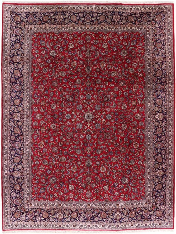 Orientteppich Linz 4030 – Professioneller Fachexperte & Sofortzahlung – Handgeknüpfter Orientteppich Perský koberec Kirman 306 x 403 cm z panenské vlny, ručně vázaný s květinovým vzorem