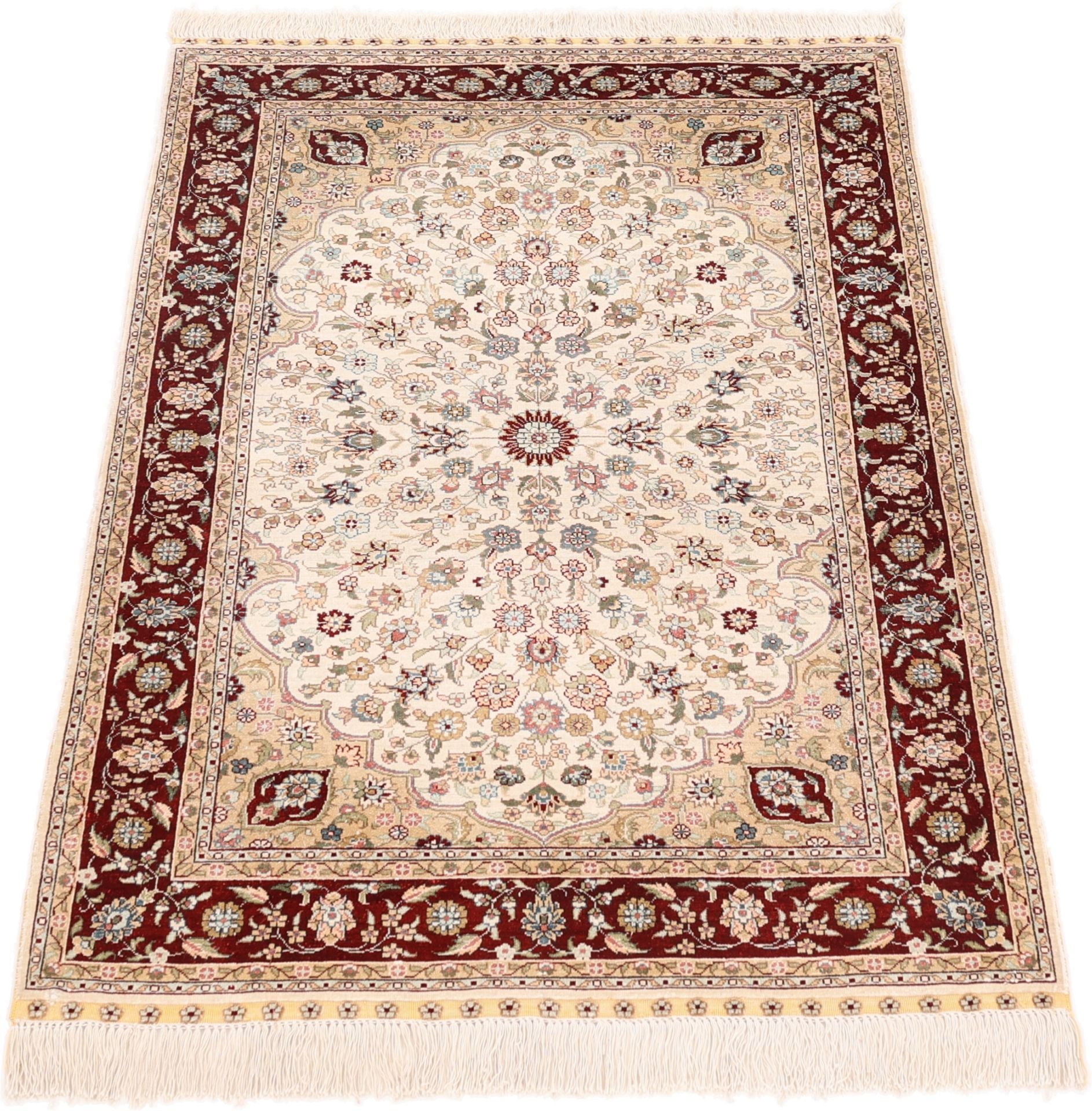 Orientteppich Hereke 78 x 122 cm Seide handgeknüpft