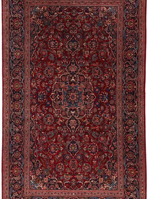 Teppich Ankauf Steyr 4400 – Professioneller Fachexperte & Sofortzahlung – Handgeknüpfter Orientteppich Perserteppich Kashan 133 x 225 cm Schurwolle handgeknüpft antik