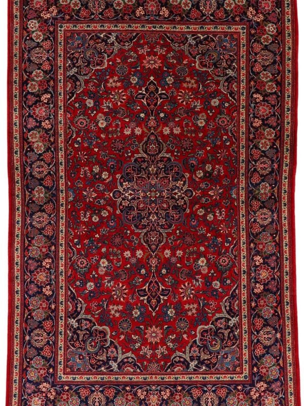 Orientteppich Kitzbühel 6370 – Professioneller Fachexperte & Sofortzahlung – Handgeknüpfter Orientteppich Perserteppich Kashan 131 x 210 cm Schurwolle handgeknüpft Vintage