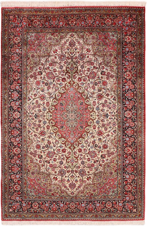 Perserteppich Ghom 136 x 204 cm Seide handgeknüpft