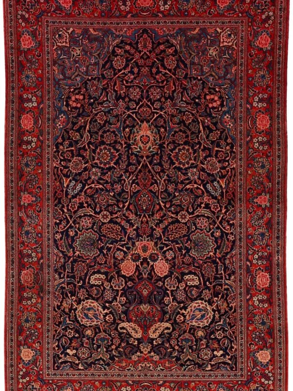 Orientteppich Weiz 8160 – Professioneller Fachexperte & Sofortzahlung – Handgeknüpfter Orientteppich Perserteppich Kashan 135 x 215 cm Schurwolle handgeknüpft
