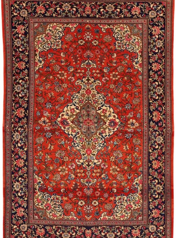 Orientteppich Braunau 5280 – Professioneller Fachexperte & Sofortzahlung – Handgeknüpfter Orientteppich Perserteppich Ghom 135 x 200 cm Schurwolle-Seide handgeknüpft