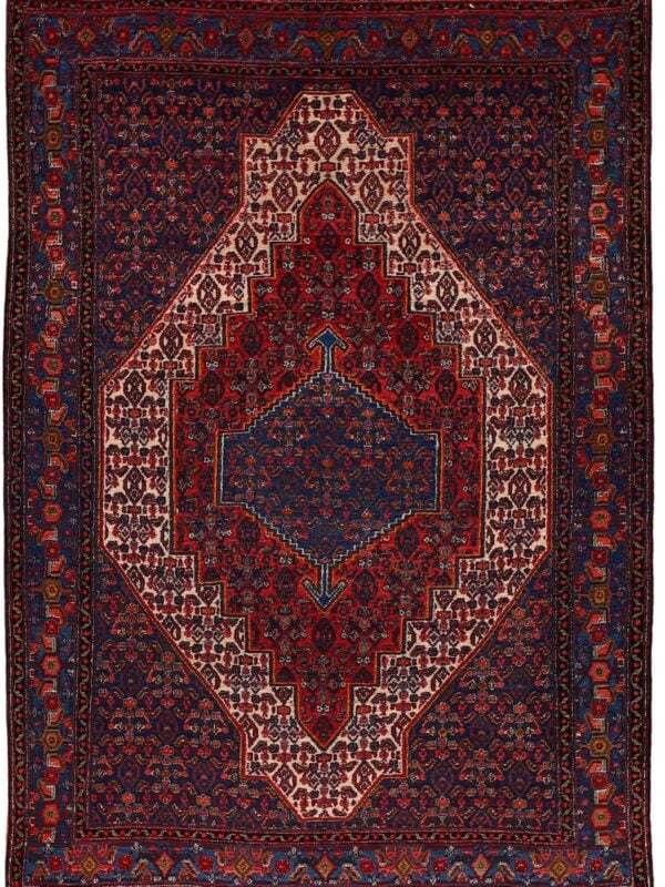 Orientteppich Krems 3500 – Professioneller Fachexperte & Sofortzahlung – Handgeknüpfter Orientteppich Perserteppich Senneh 118 x 165 cm Schurwolle handgeknüpft antik