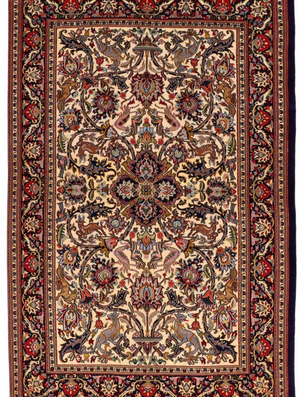 Orientteppich Gänserndorf 2230 – Professioneller Fachexperte & Sofortzahlung – Handgeknüpfter Orientteppich Perserteppich Ghom 135 x 219 cm Schurwolle Seide handgeknüpft